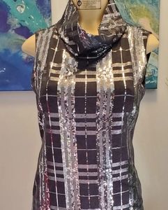 Per Se Plaid Sequin Dress Size 4